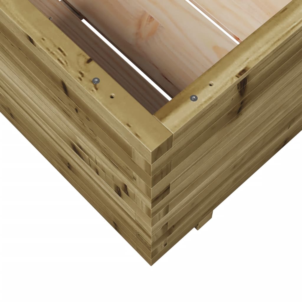 vidaXL Garden Planter 70x70x49.5 cm Impregnated Wood Pine