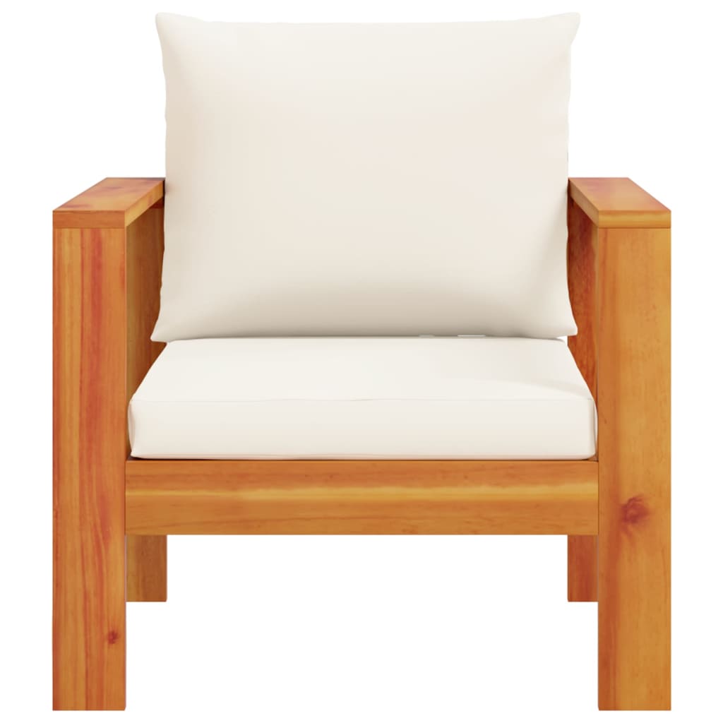 vidaXL Garden Chair with Cushions Solid Wood Acacia