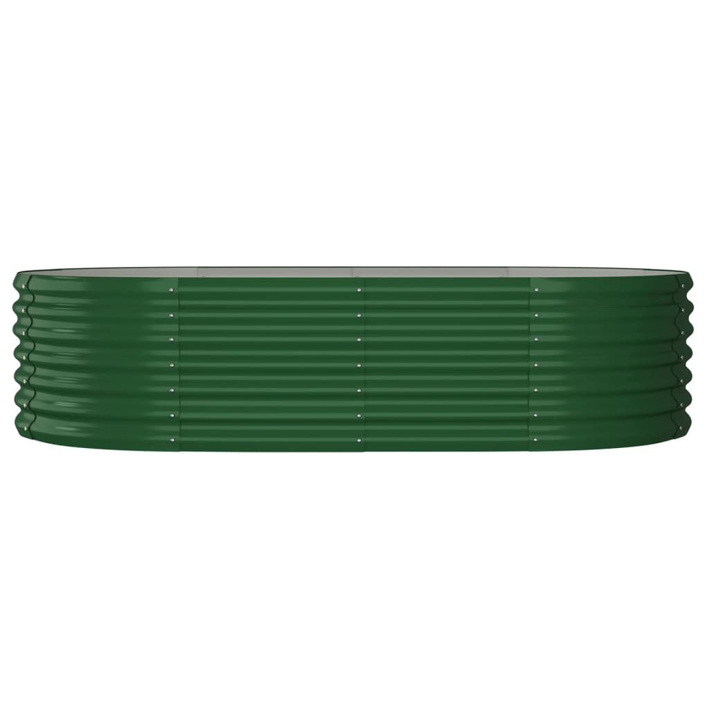 vidaXL Garden Raised Bed Powder-coated Steel 152x80x36 cm Green