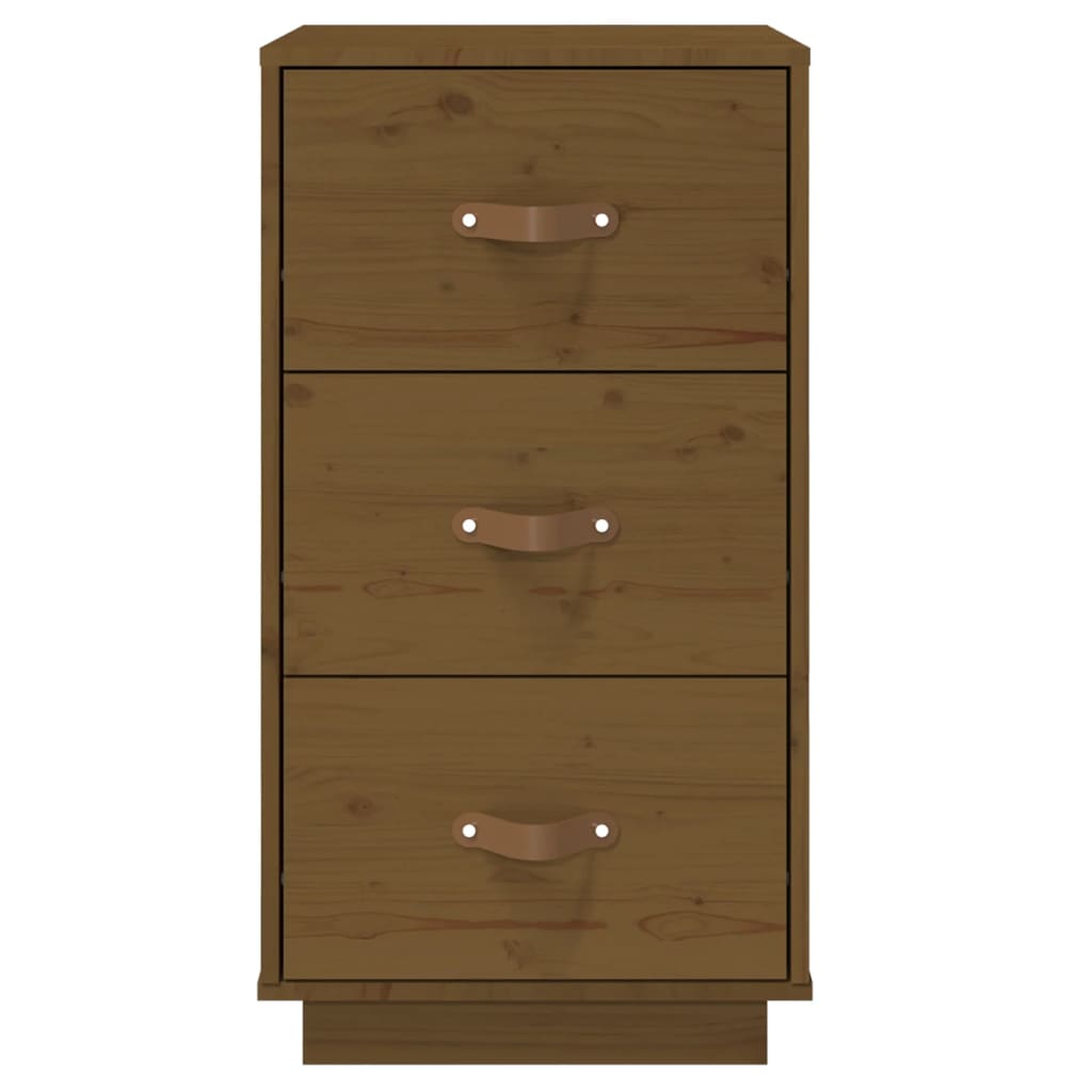 vidaXL Bedside Cabinet Honey Brown 40x40x75 cm Solid Wood Pine