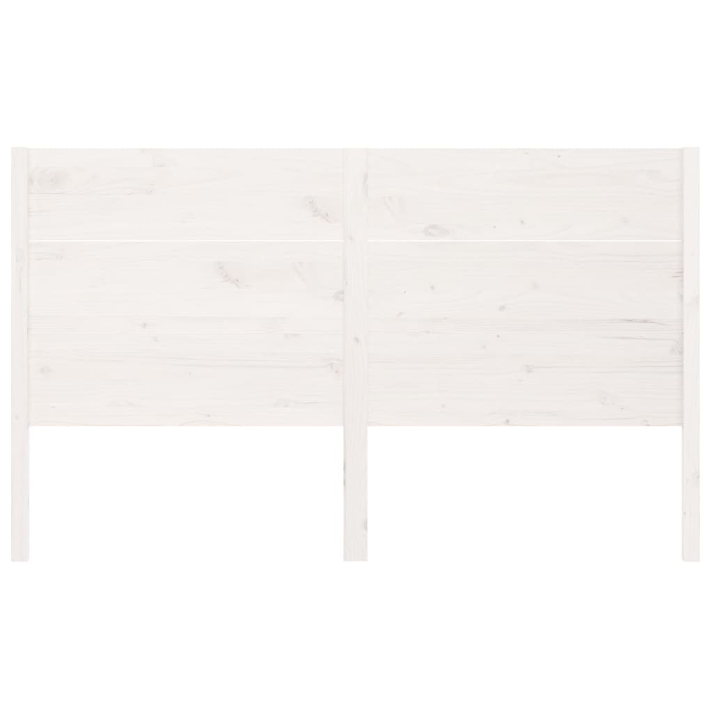 vidaXL Headboard White 156x4x100 cm Solid Wood Pine