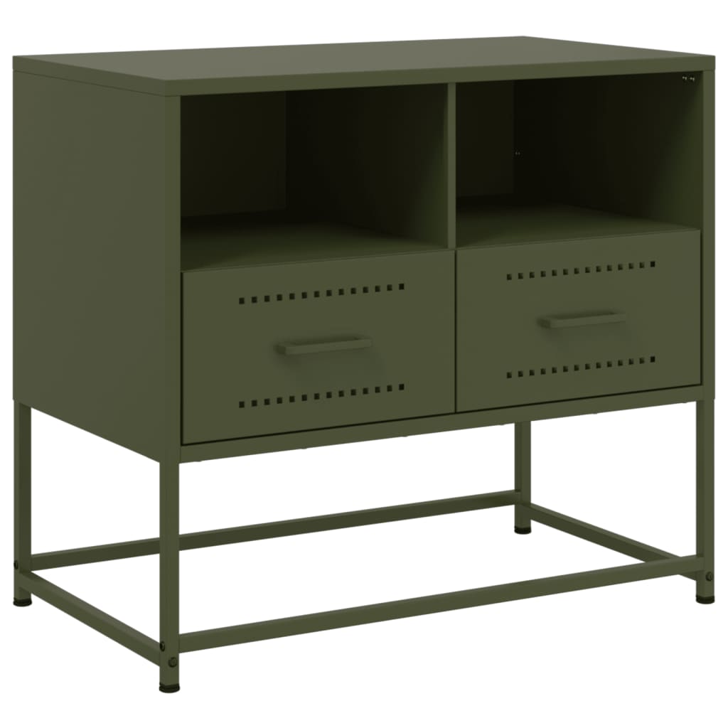 vidaXL TV Cabinet Olive Green 68x39x60.5 cm Steel