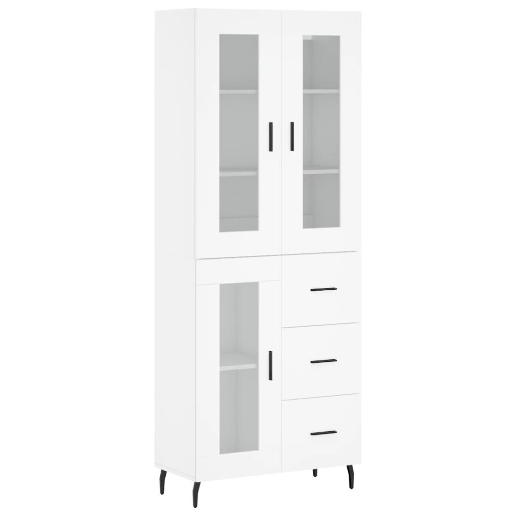 vidaXL Highboard White 69.5x34x180 cm Engineered Wood