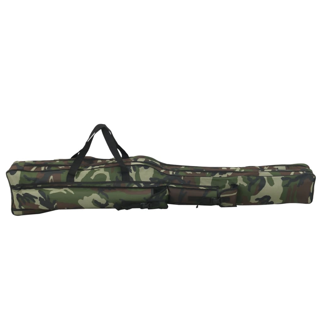 vidaXL Fishing Rod Bag Green Camouflage 160 cm Oxford Fabric