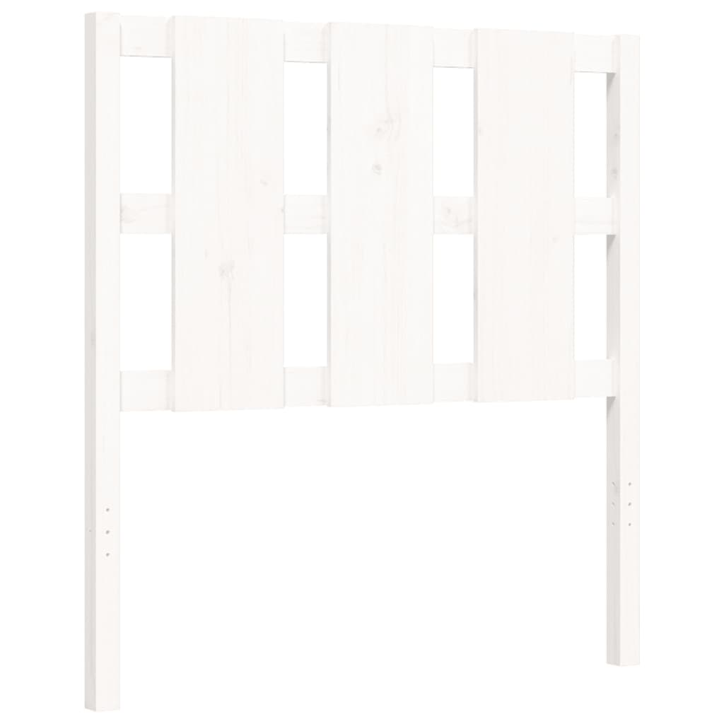 vidaXL Bed Frame without Mattress White Small Single Solid Wood Pine