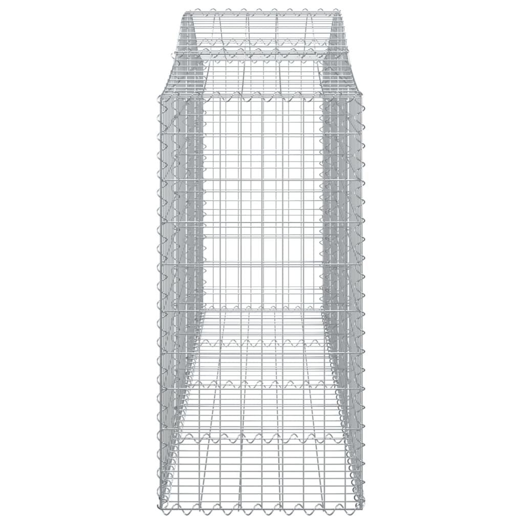 vidaXL Arched Gabion Baskets 15 pcs 200x50x100/120 cm Galvanised Iron