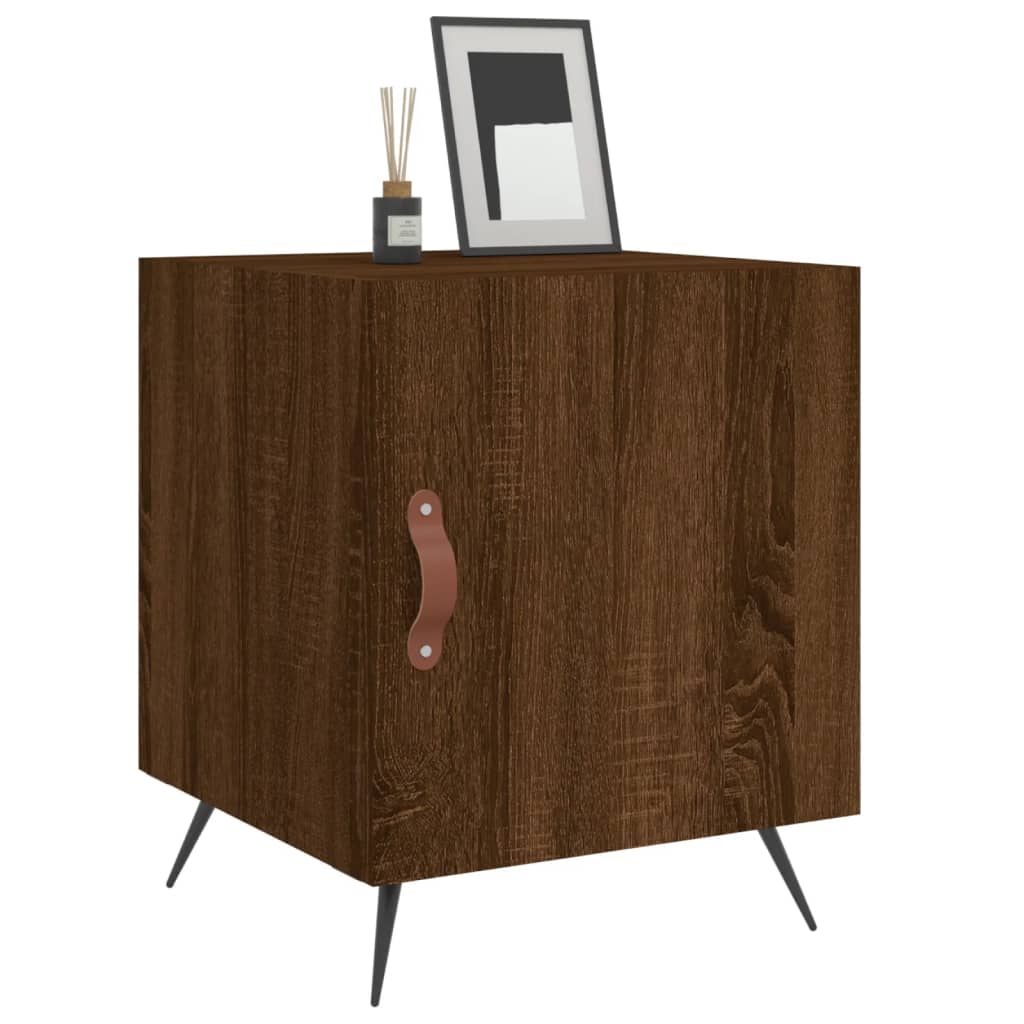 vidaXL Bedside Cabinets 2 pcs Brown Oak 40x40x50 cm Engineered Wood