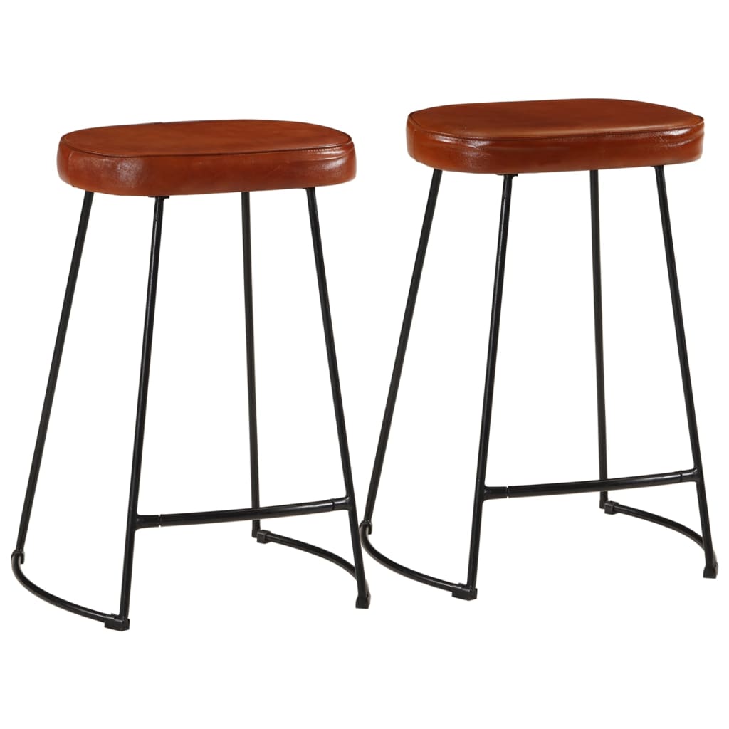 vidaXL Bar Stools 2 pcs Dark Brown 41x29x62 cm