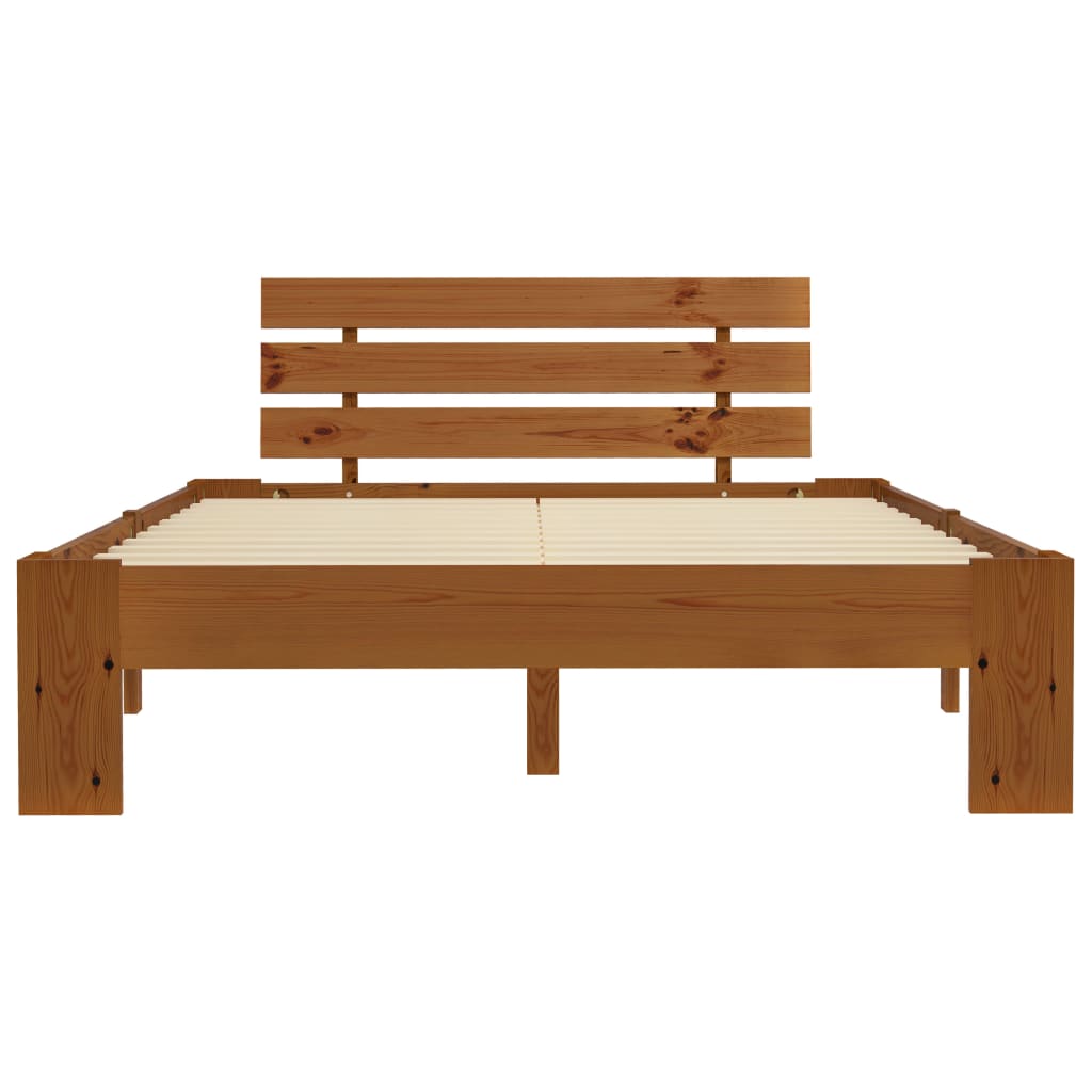 vidaXL Bed Frame without Mattress Honey Brown 120x200 cm Solid Wood Pine