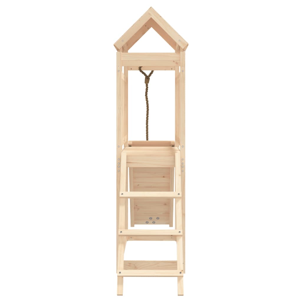 vidaXL Playhouse with Climbing Wall Solid Wood Pine