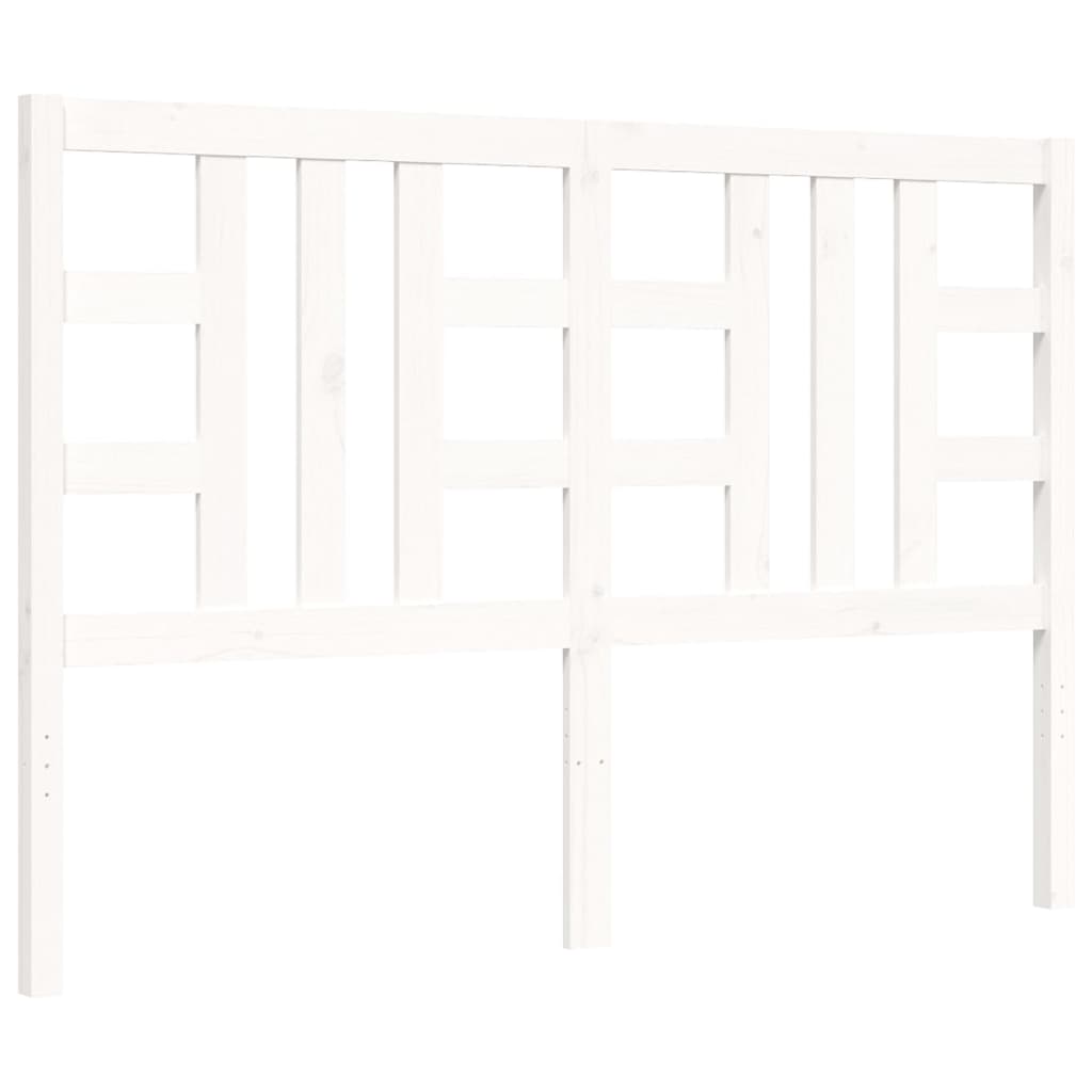 vidaXL Bed Frame without Mattress White 140x200 cm Solid Wood