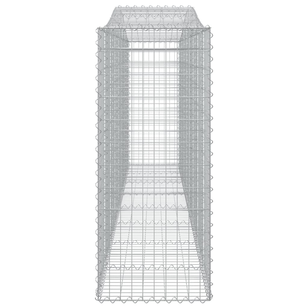 vidaXL Arched Gabion Baskets 2 pcs 400x50x120/140 cm Galvanised Iron