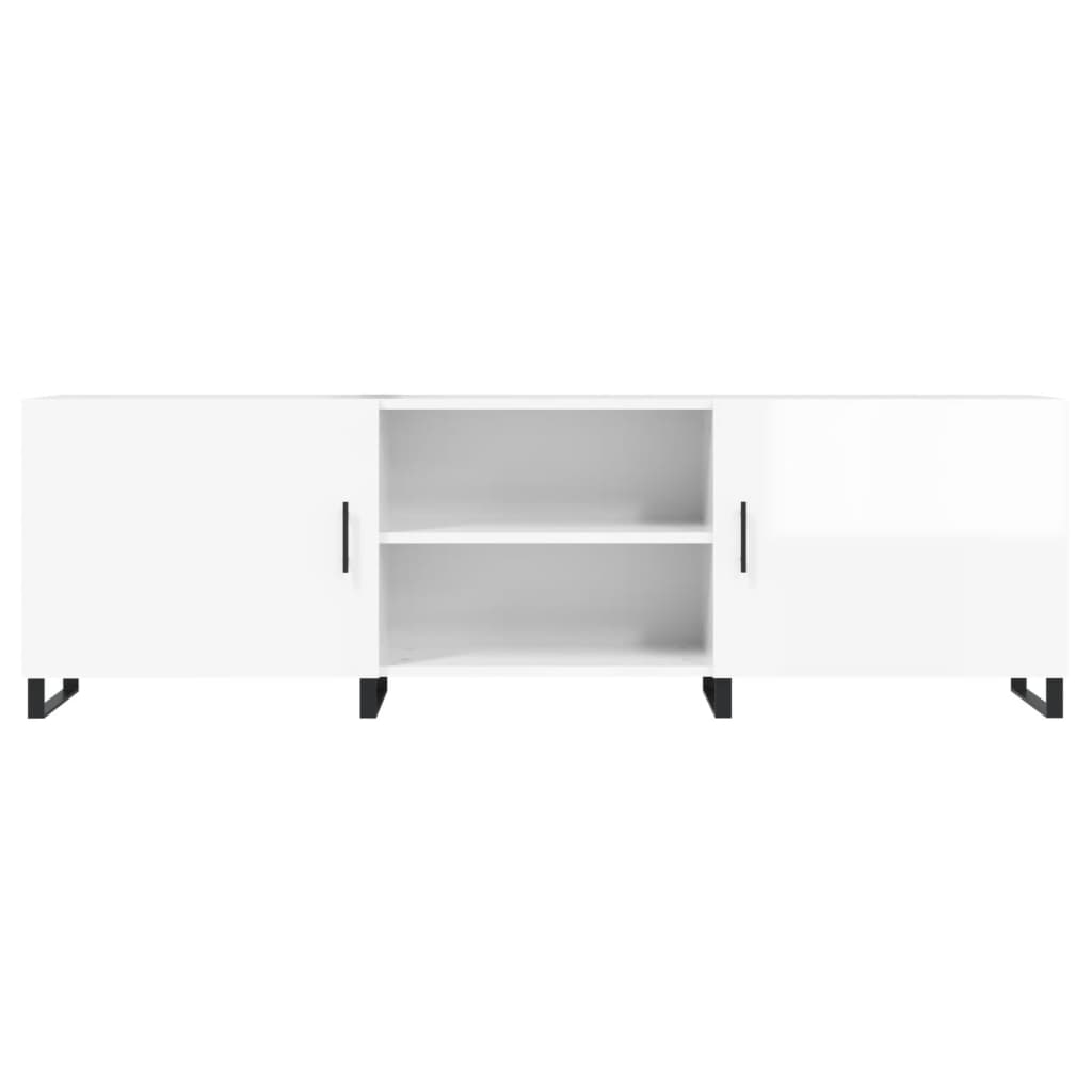 vidaXL TV Cabinet High Gloss White 150x30x50 cm Engineered Wood