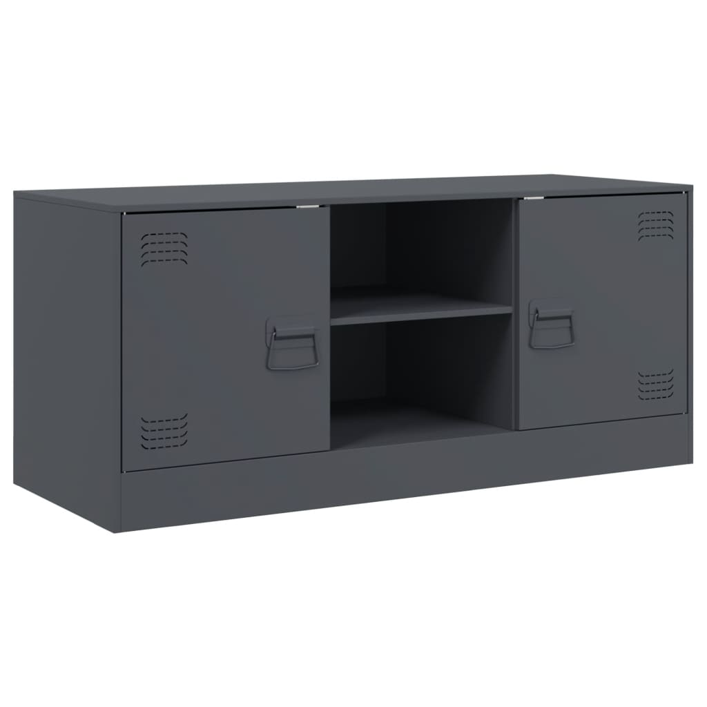 vidaXL TV Cabinet Anthracite 99x39x44 cm Steel