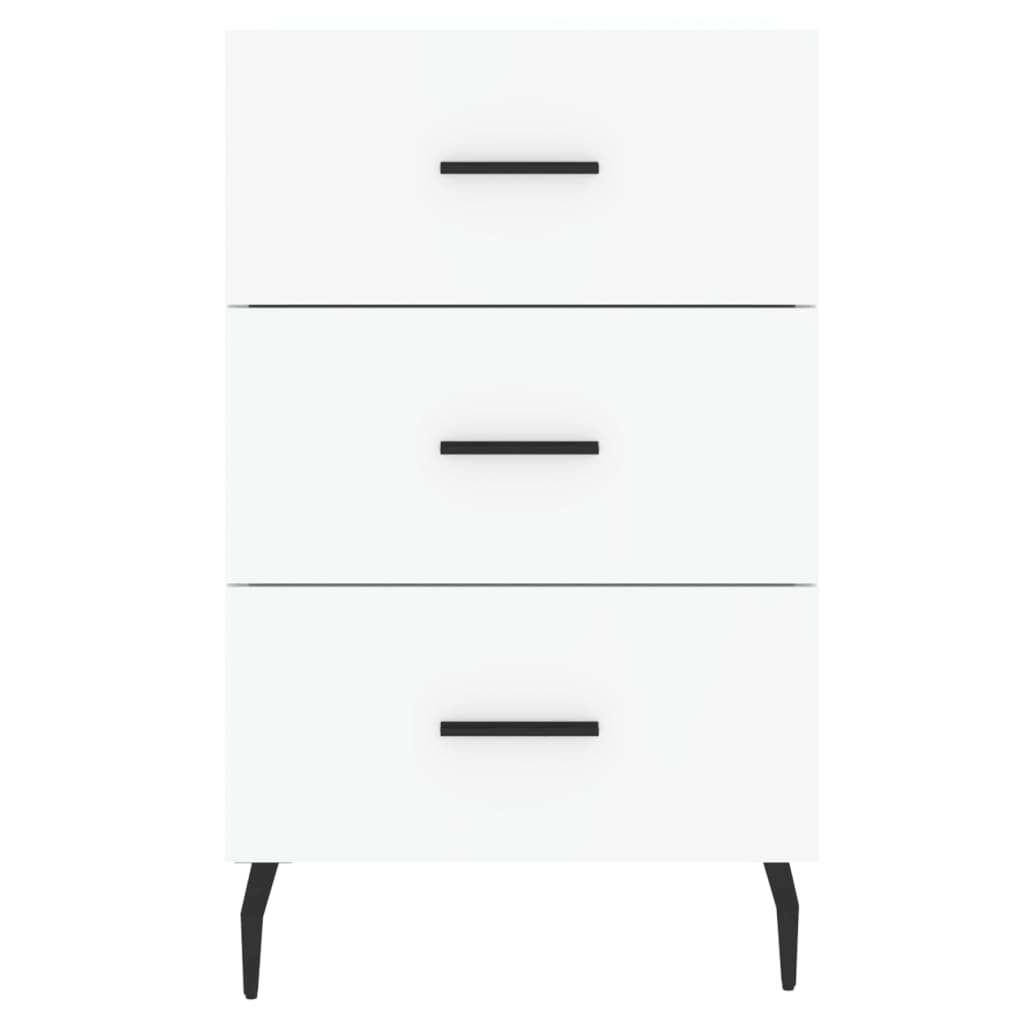 vidaXL Bedside Cabinet White 40x40x66 cm Engineered Wood