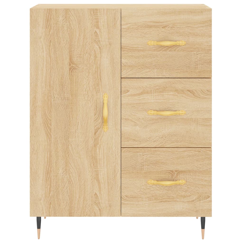 vidaXL Sideboard Sonoma Oak 69.5x34x90 cm Engineered Wood