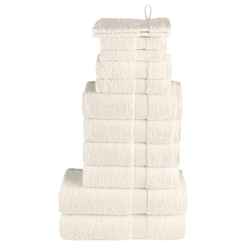 vidaXL 12 Piece Premium Towel Set SOLUND Cream 600 gsm