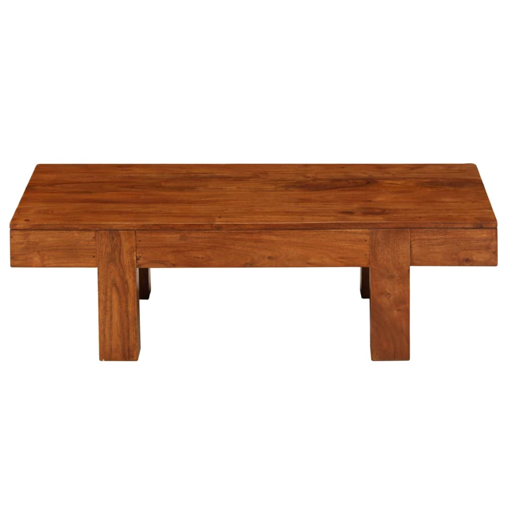 vidaXL Coffee Table Solid Acacia Wood Honey Finish 100x50x30 cm