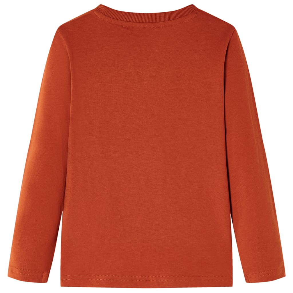 Kids' T-shirt with Long Sleeves Light Rust 140