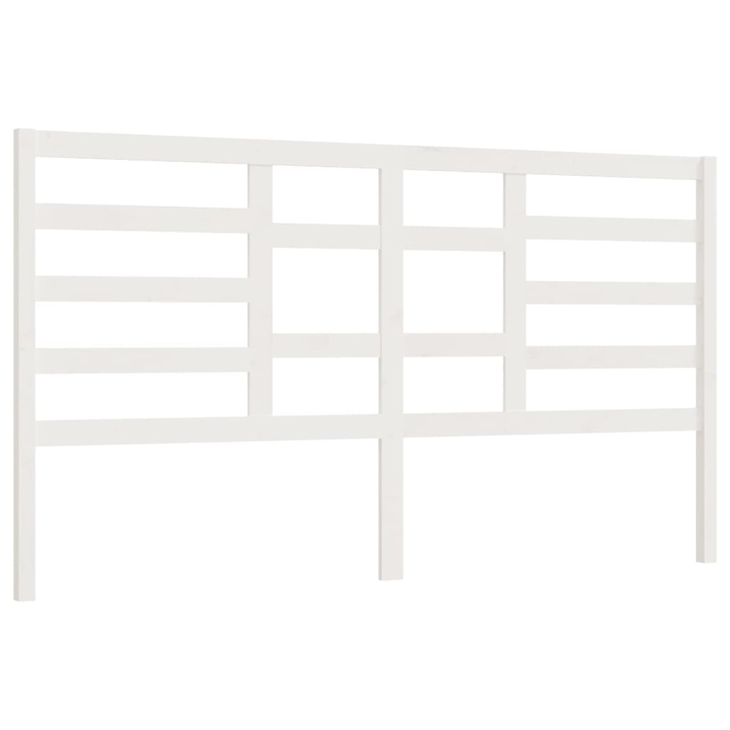 vidaXL Bed Headboard White 206x4x104 cm Solid Wood Pine