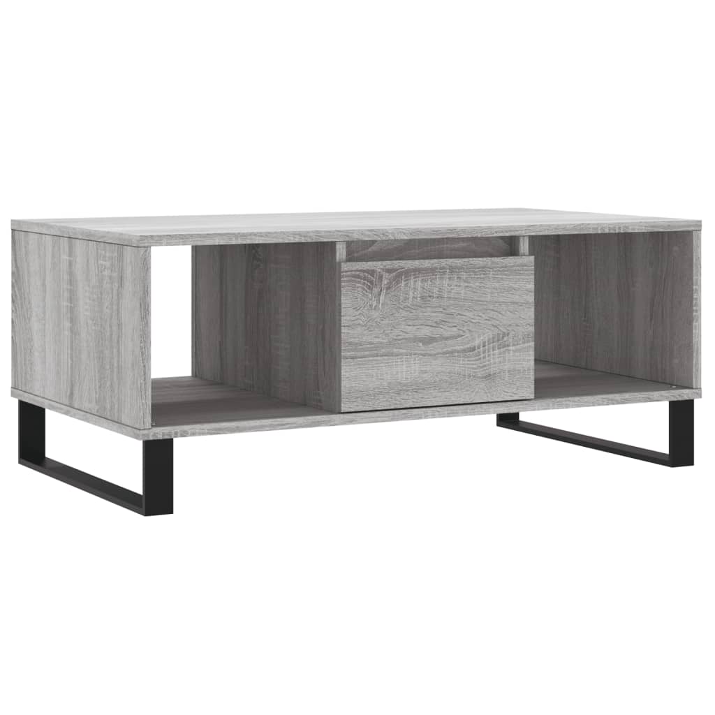 vidaXL Coffee Table Grey Sonoma 90x50x36.5 cm Engineered Wood