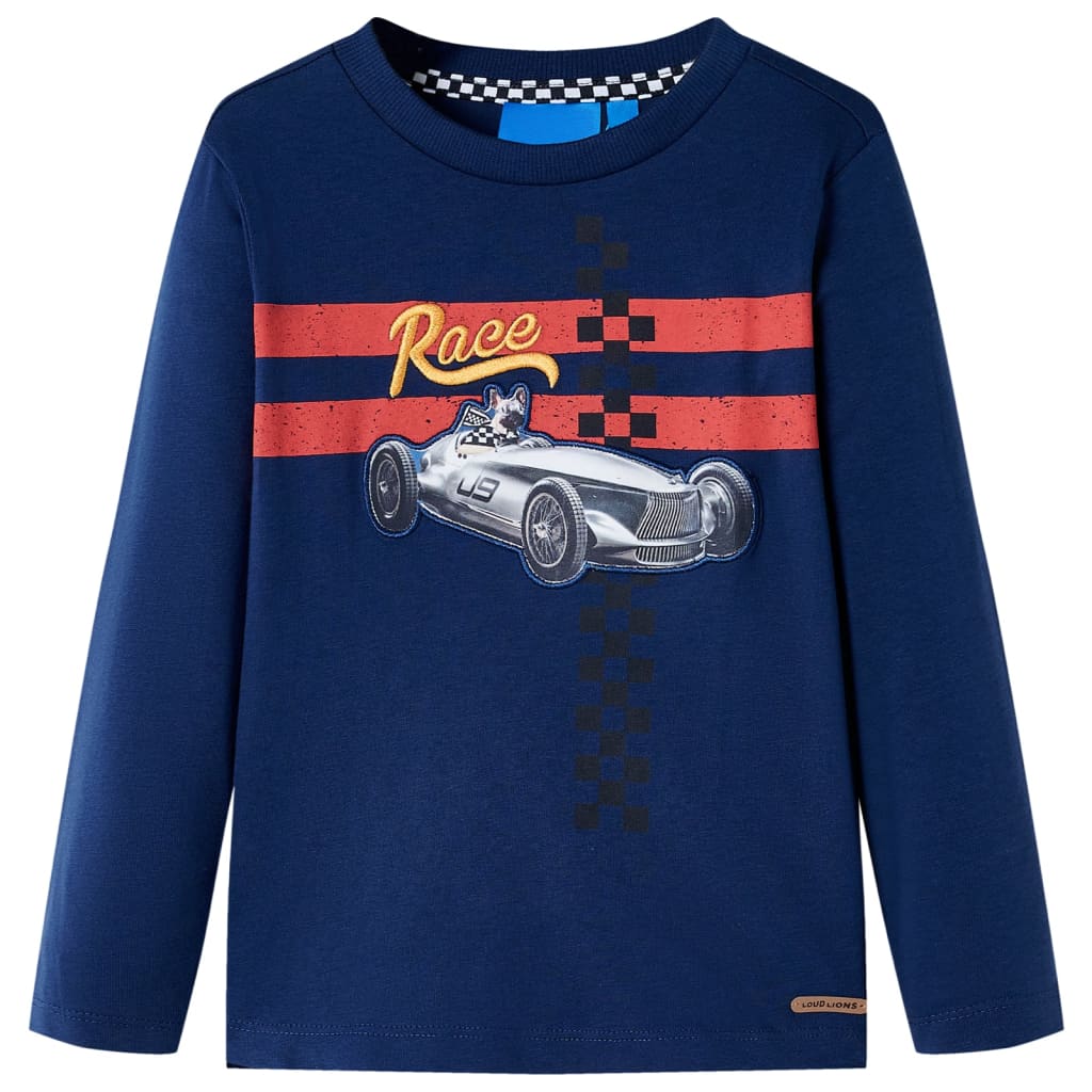 Kids' T-shirt with Long Sleeves Navy 140