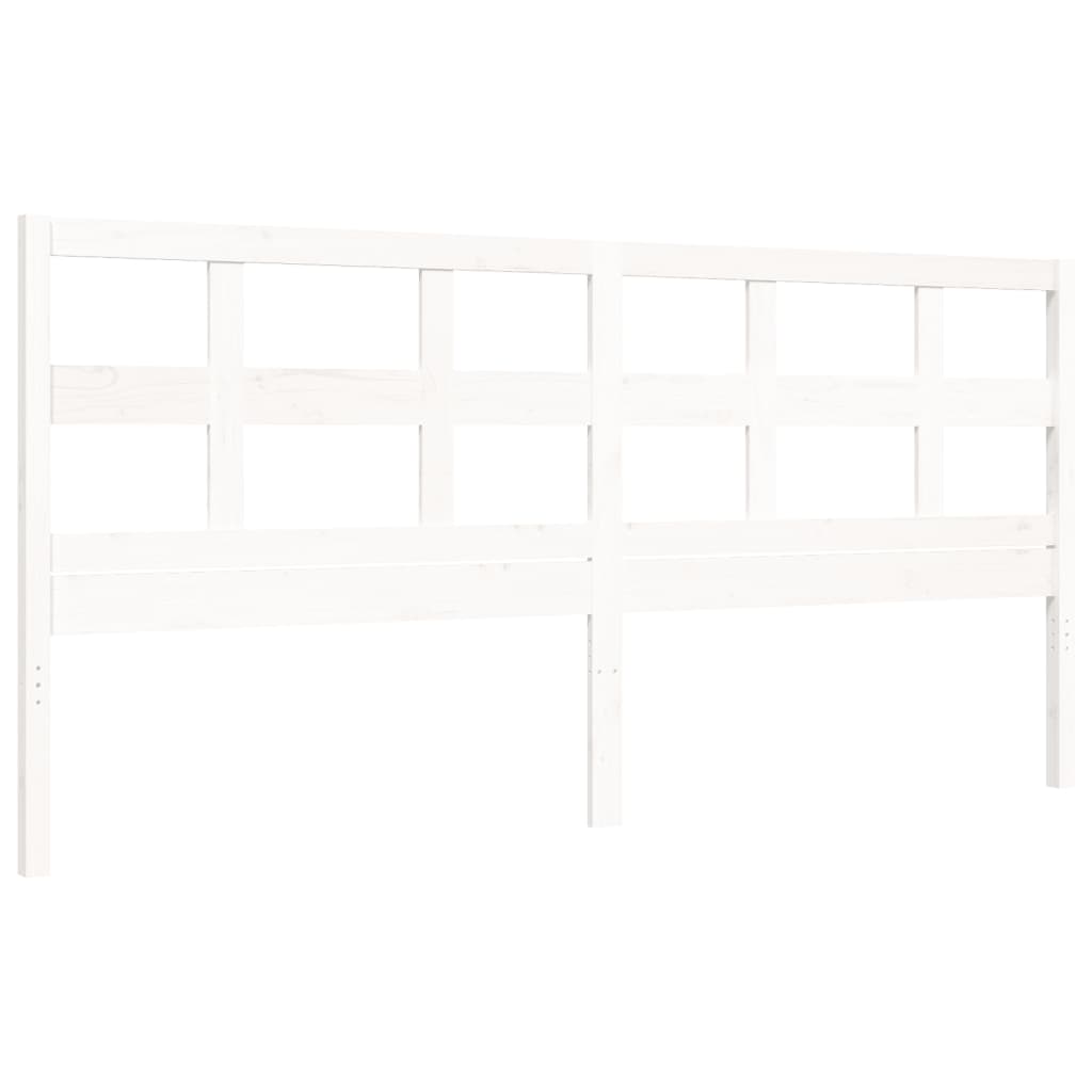 vidaXL Bed Frame without Mattress White 200x200 cm Solid Wood Pine