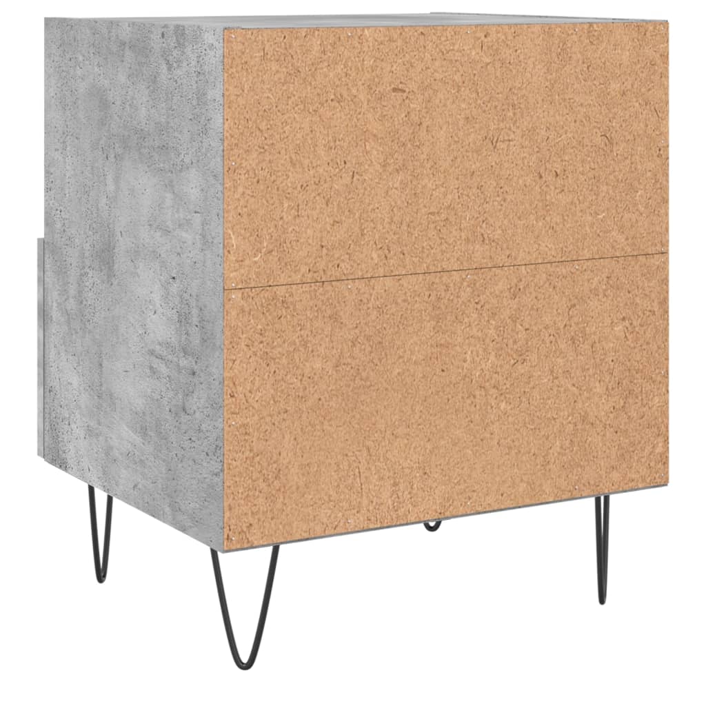 vidaXL Bedside Cabinet Concrete Grey 40x35x47.5 cm Engineered Wood