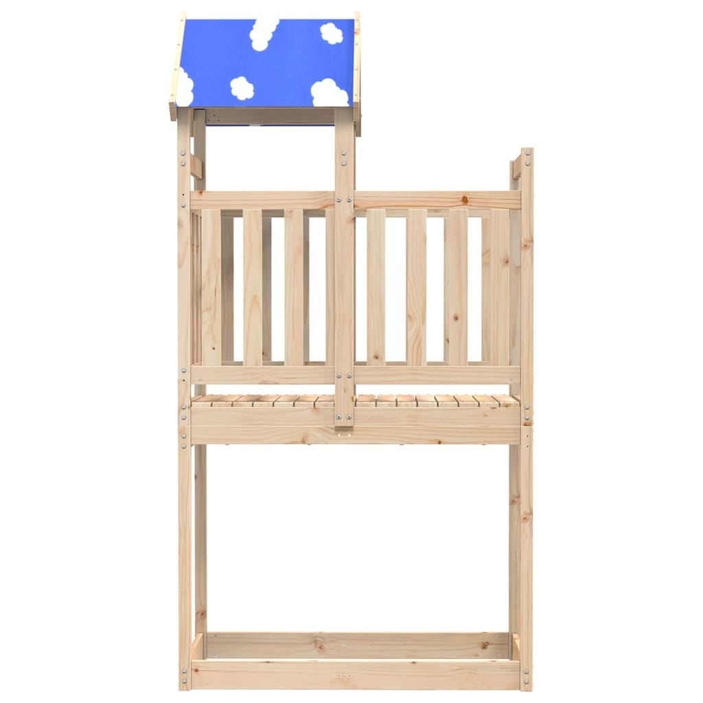 vidaXL Play Tower 110.5x52.5x215 cm Solid Wood Pine