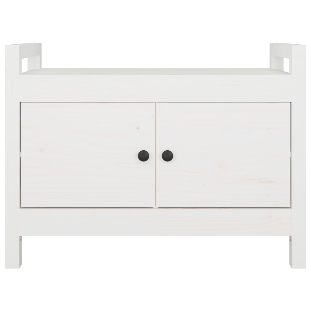 vidaXL Hall Bench White 80x40x60 cm Solid Wood Pine