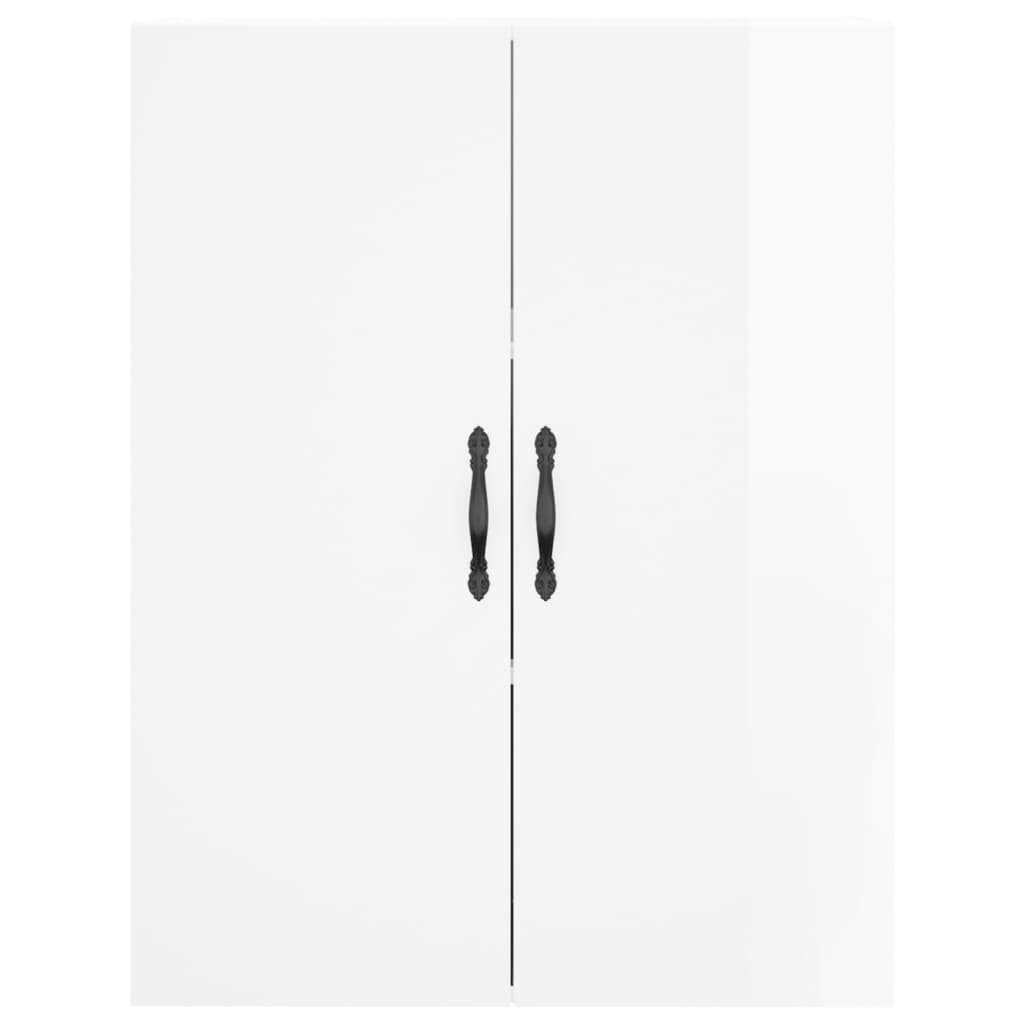 vidaXL Highboard High Gloss White 69.5x34x180 cm Engineered Wood