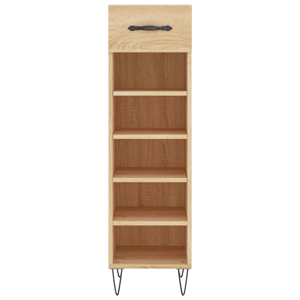 vidaXL Shoe Cabinet Sonoma Oak 30x35x105 cm Engineered Wood