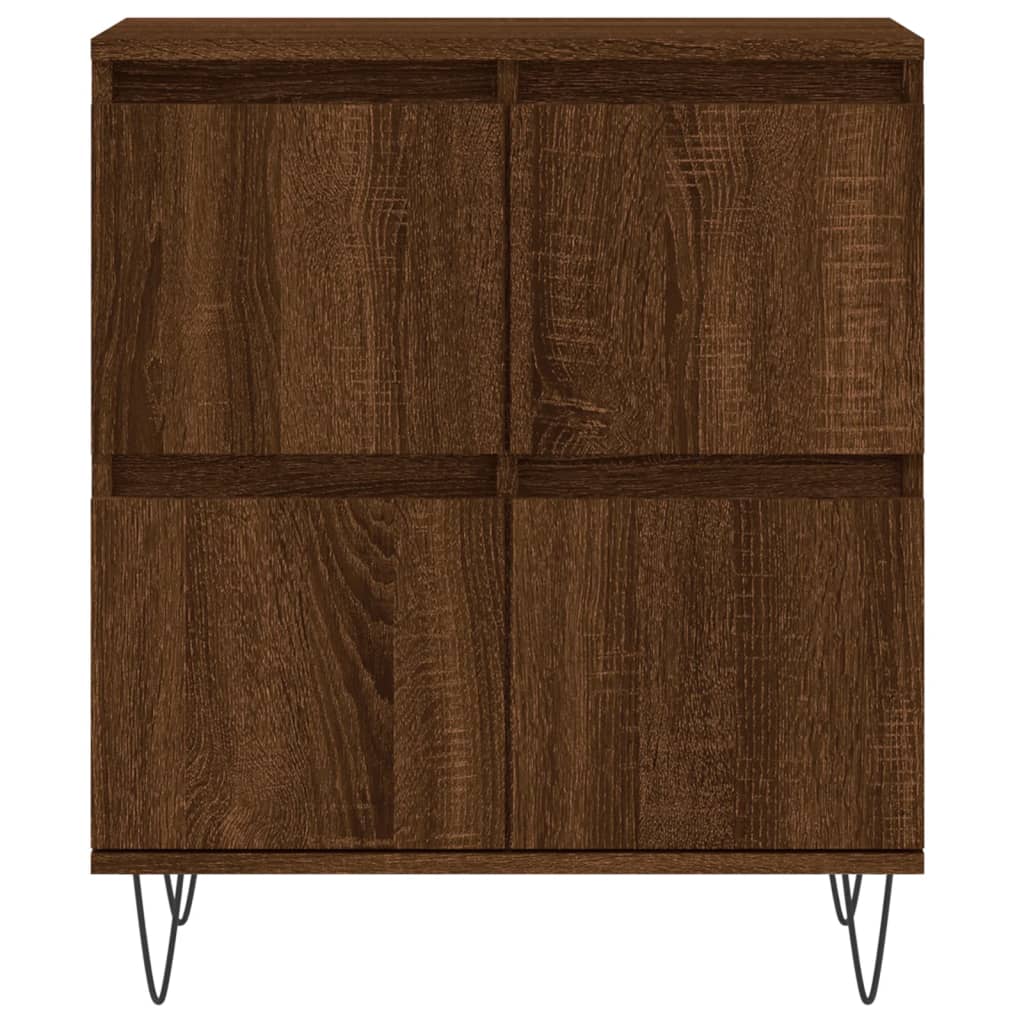 vidaXL Sideboards 2 pcs Brown Oak Engineered Wood