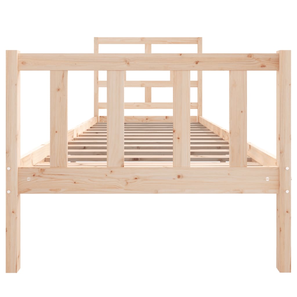 vidaXL Bed Frame without Mattress Solid Wood Pine Small Single