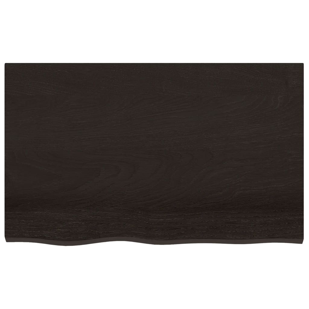 vidaXL Bathroom Countertop Dark Brown 80x60x2 cm Treated Solid Wood