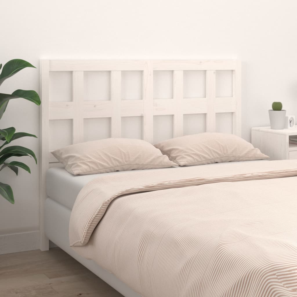 vidaXL Bed Headboard White 155.5x4x100 cm Solid Wood Pine