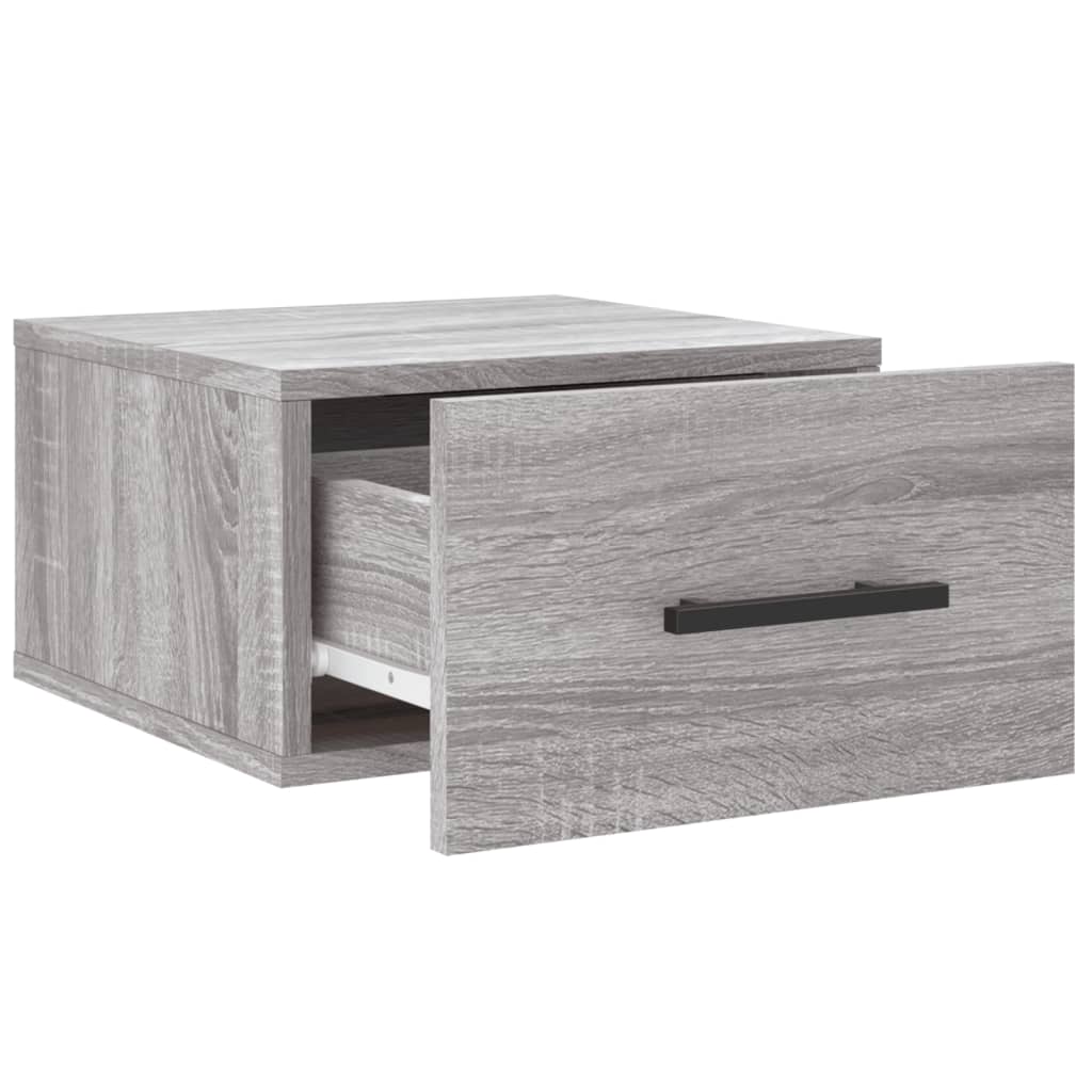 vidaXL Wall-mounted Bedside Cabinets 2 pcs Grey Sonoma 35x35x20 cm