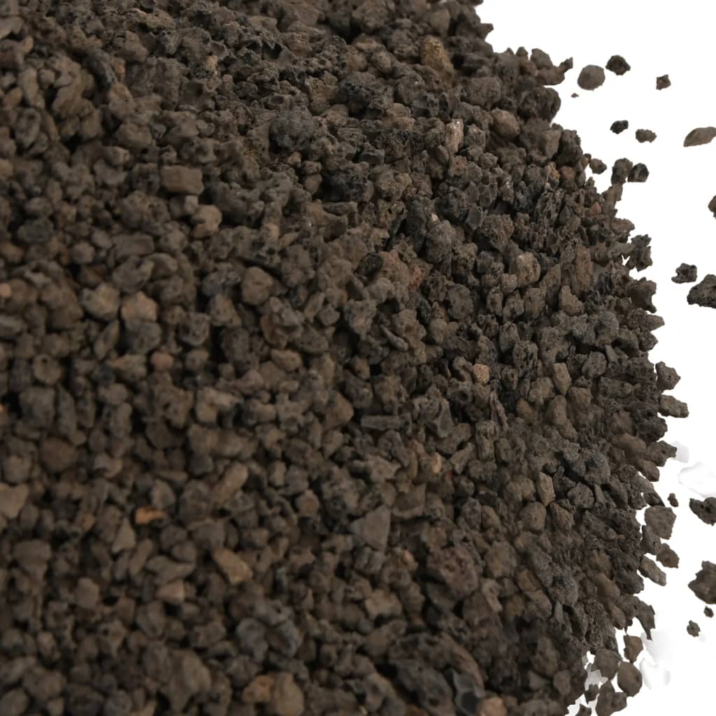 vidaXL Basalt Gravel 25 kg Black 3-5 mm