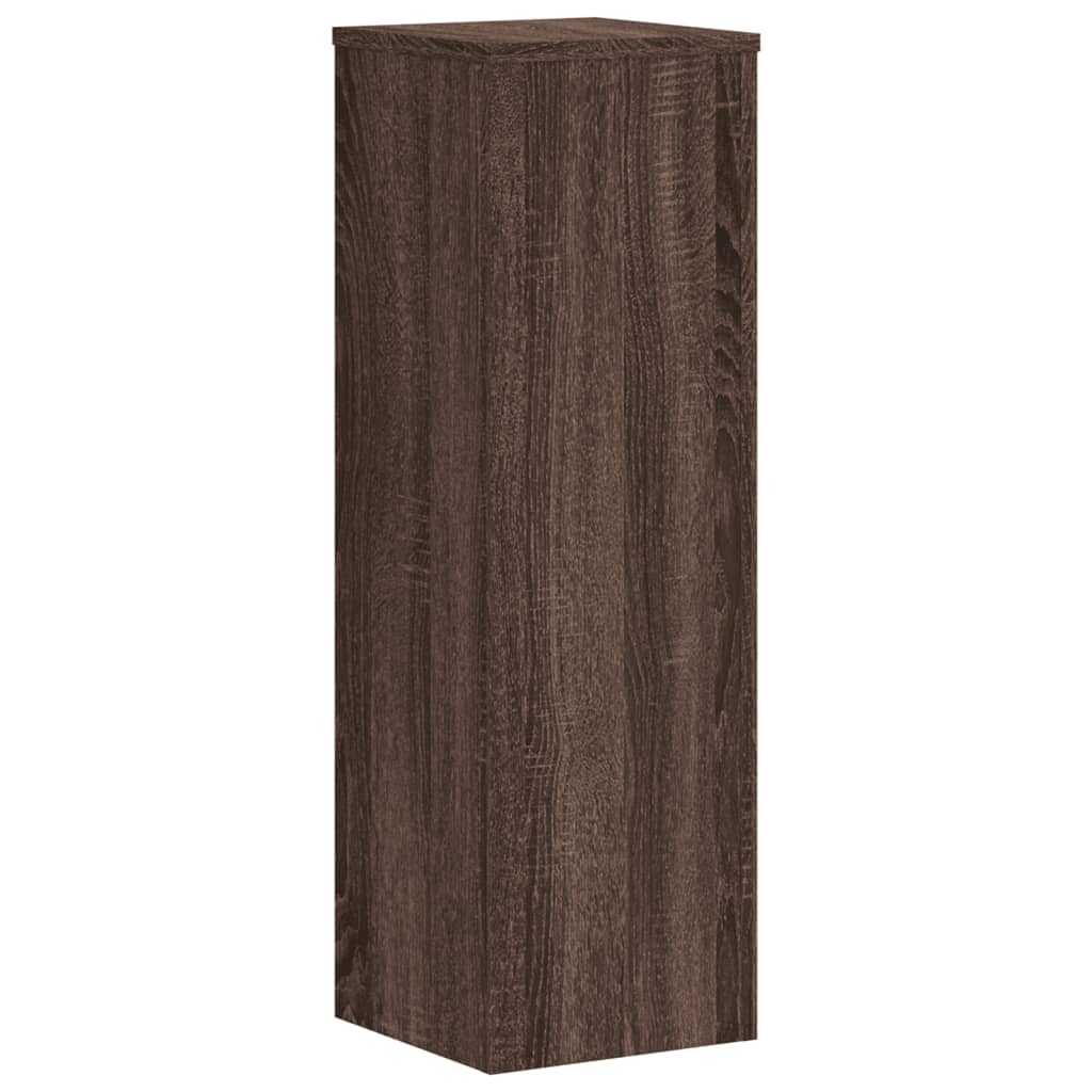 vidaXL Plant Stand 2pcs Brown Oak 25x25x80 cm Engineered Wood