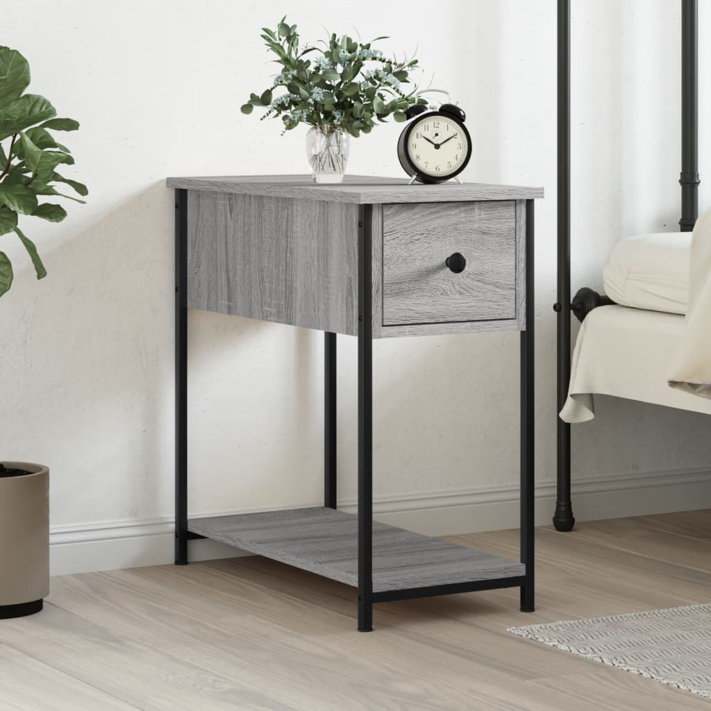 vidaXL Bedside Cabinet Grey Sonoma 30x60x60 cm Engineered Wood