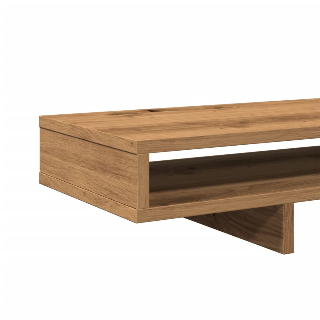 vidaXL Monitor Stand Artisian Oak 100x27x15 cm Engineered Wood