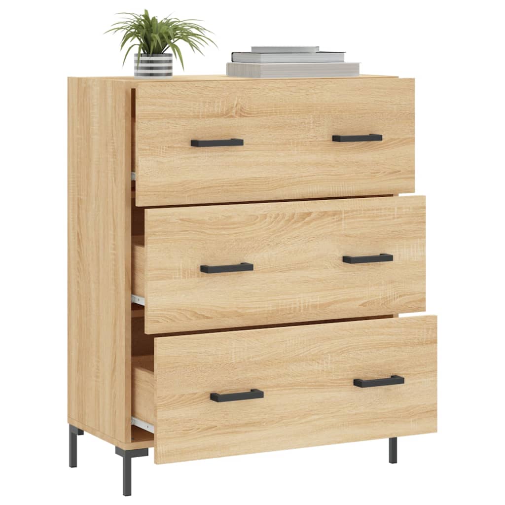 vidaXL Sideboard Sonoma Oak 69.5x34x90 cm Engineered Wood