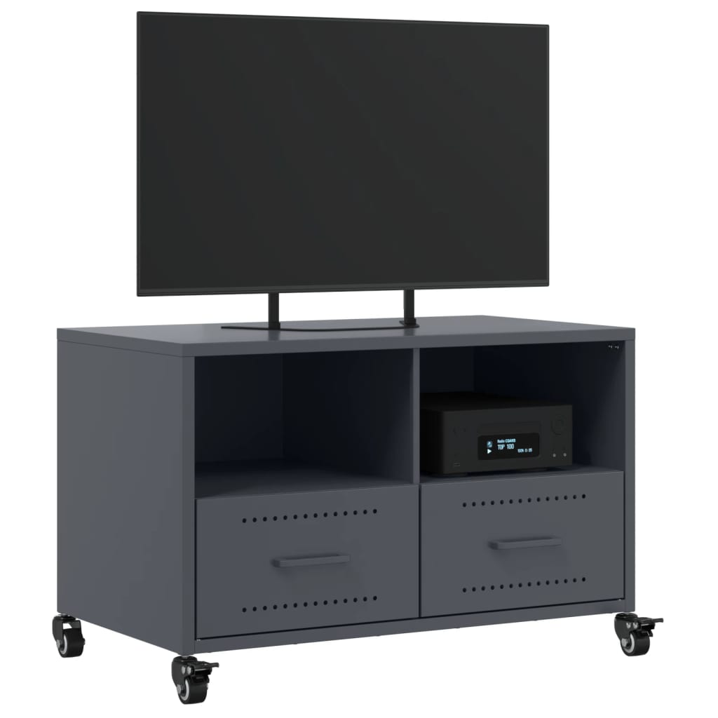 vidaXL TV Cabinet Anthracite 68x39x43.5 cm Steel