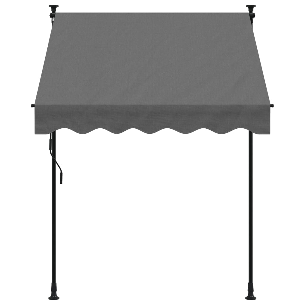 vidaXL Retractable Awning Anthracite 150x150 cm Fabric and Steel