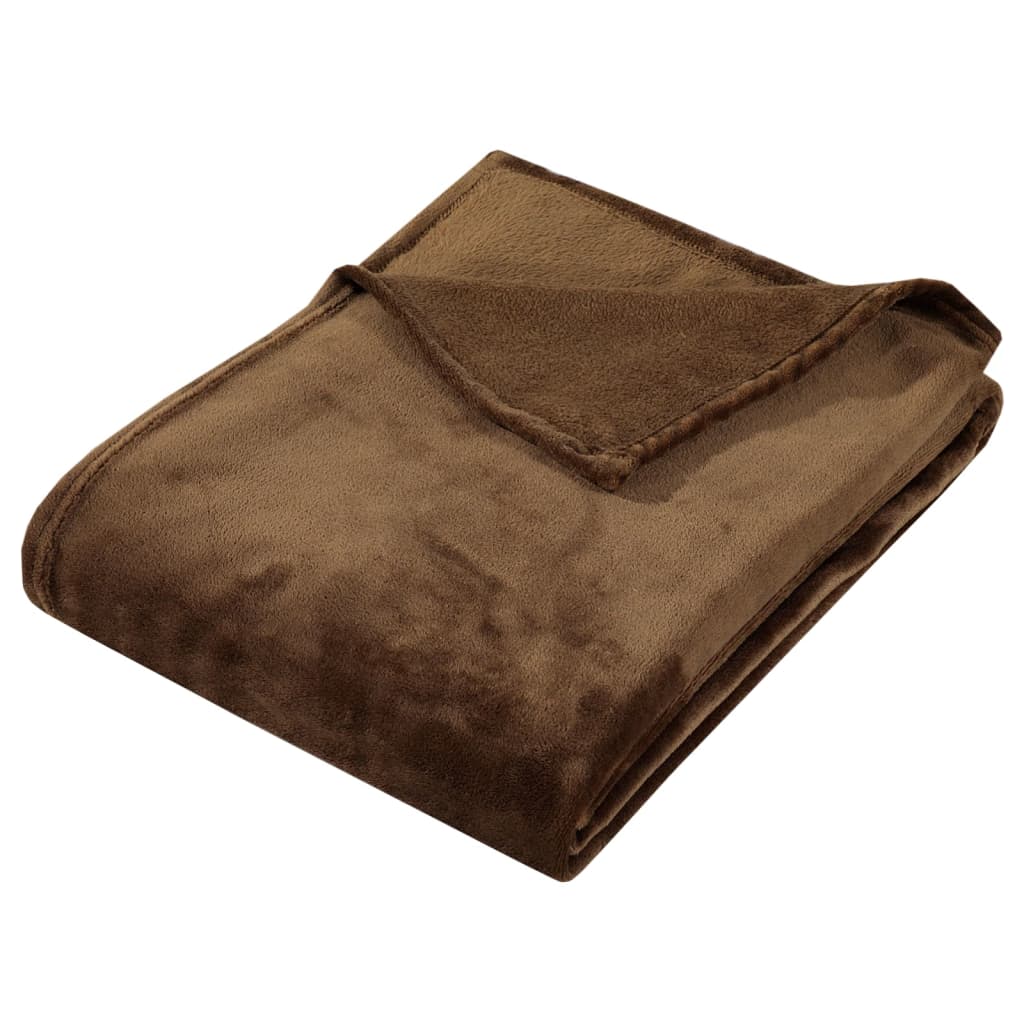 vidaXL Blanket Cocoa Brown 150x200 cm Polyester