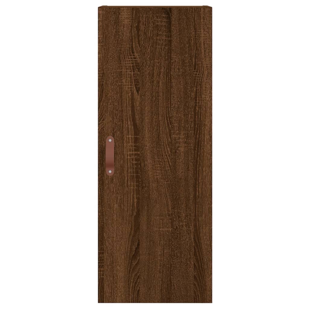 vidaXL Wall Mounted Cabinet Brown Oak 34.5x34x90 cm