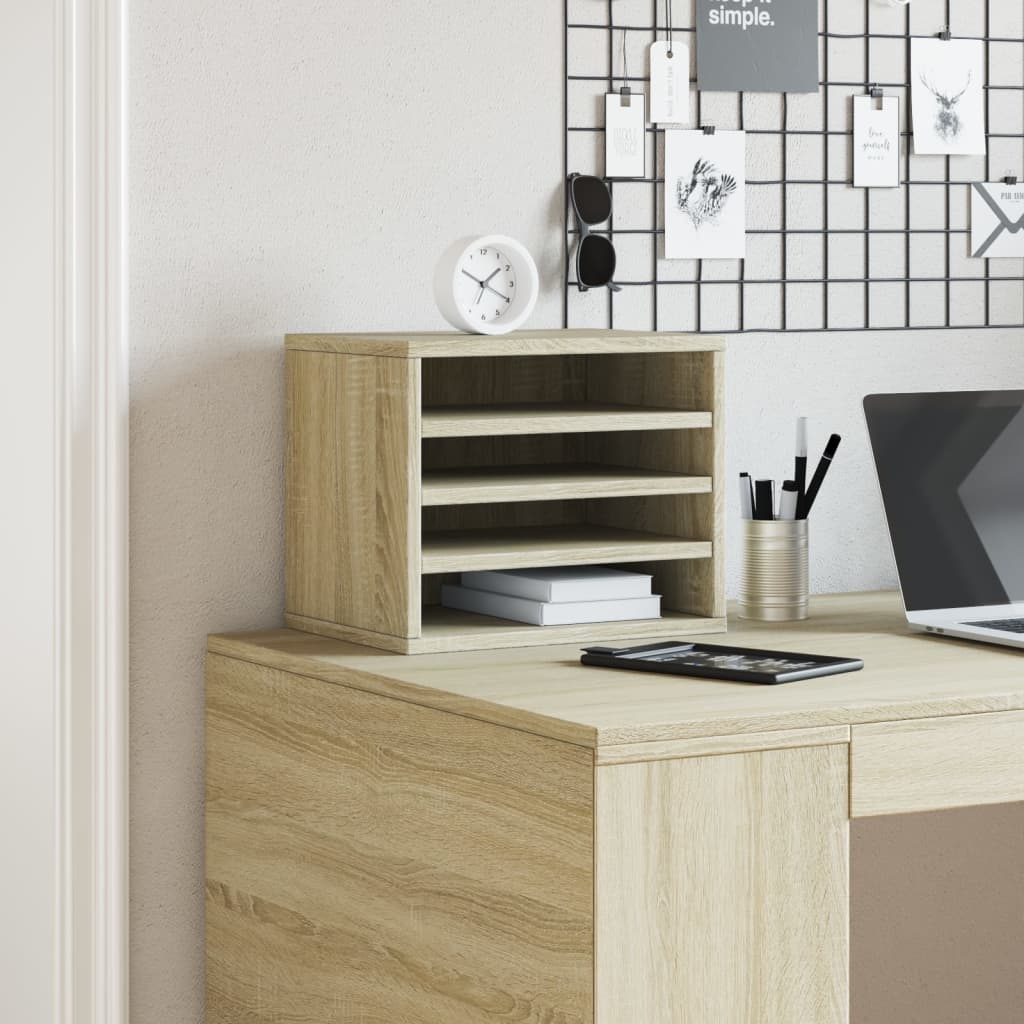 vidaXL Desk Organiser Sonoma Oak 36x26x29.5 cm Engineered wood