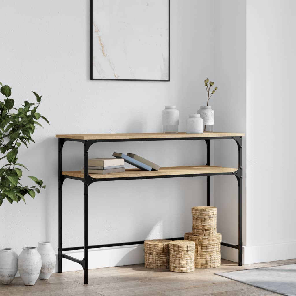 vidaXL Console Table Sonoma Oak 100x35.5x75 cm Engineered Wood