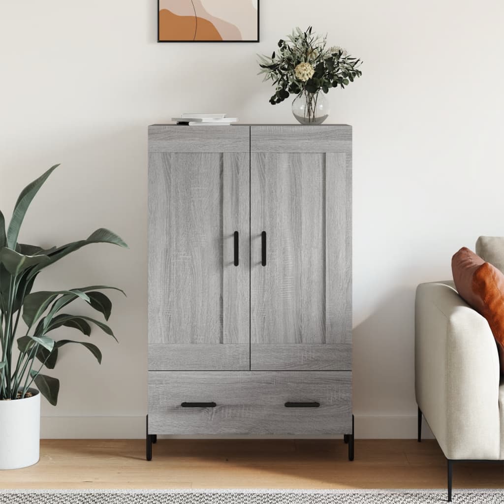 vidaXL Highboard Grey Sonoma 69.5x31x115 cm Engineered Wood