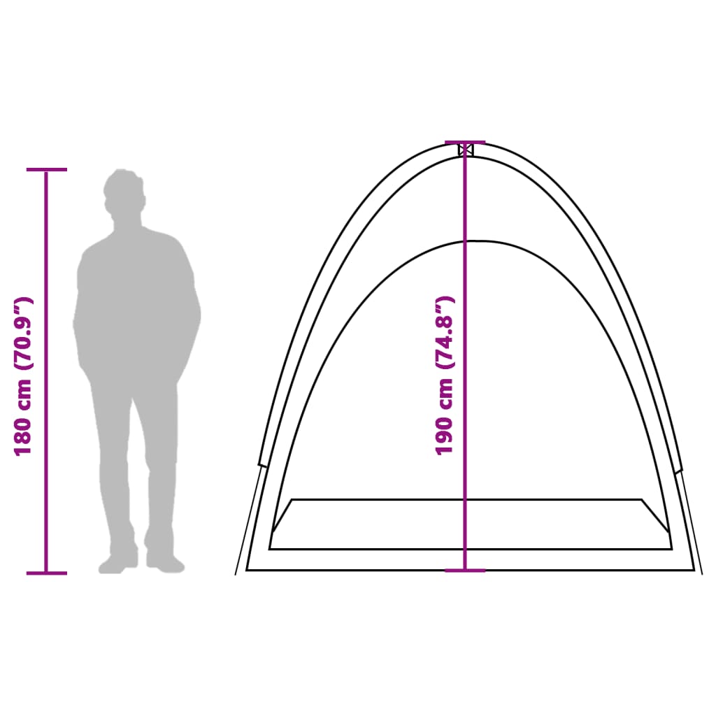 vidaXL Storage Tent Grey and Orange Waterproof